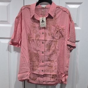 NEW Easel Hawaiian Printed Button Down